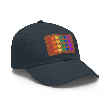 Rainbow Hearts - Adjustable Baseball Cap (4-Rows Design)
