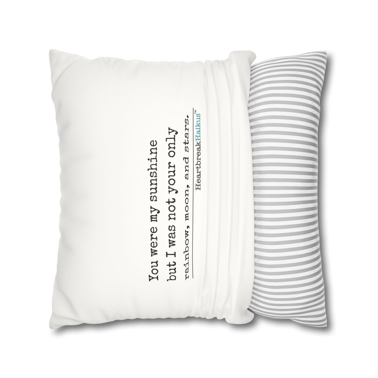 You Were My Sunshine Haiku - Faux Suede Square Pillowcase