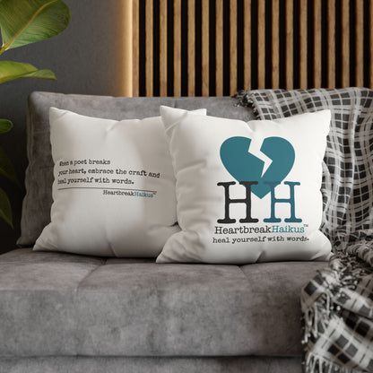 "Heal yourself with words." Faux Suede Square Pillowcase