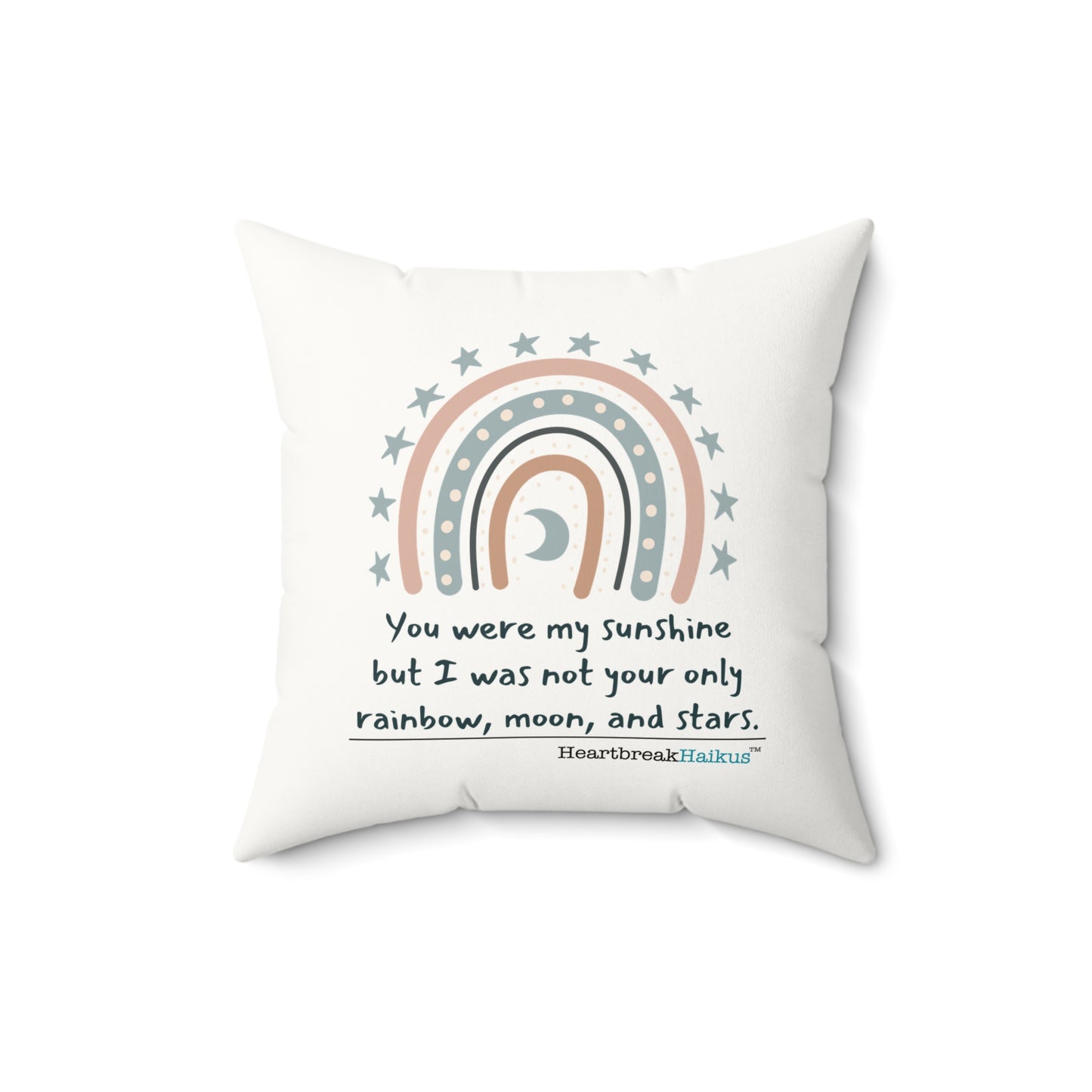 You Were My Sunshine Haiku - Faux Suede Square Pillow (Summer 2025 collection)