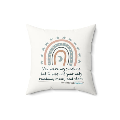 You Were My Sunshine Haiku - Faux Suede Square Pillow (Summer 2025 collection)