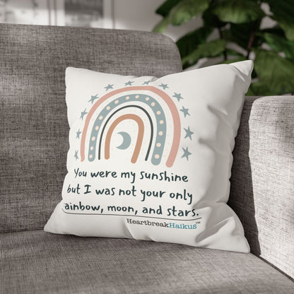 You Were My Sunshine Haiku - Faux Suede Square Pillowcase (Summer 2025 collection)