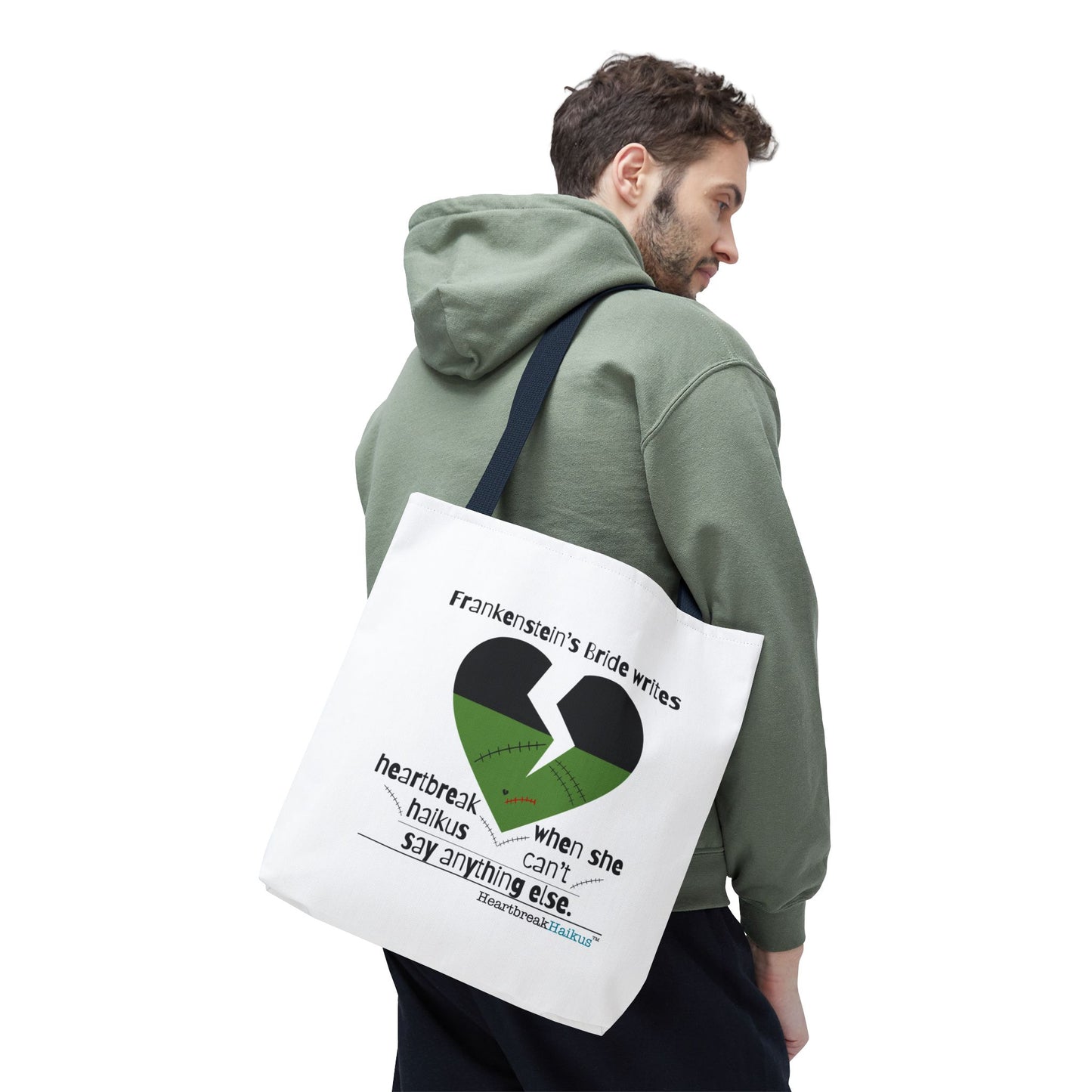 Frankenstein's Bride Writes Heartbreak Haikus - Tote Bag (Dual-sided print in Snow White)