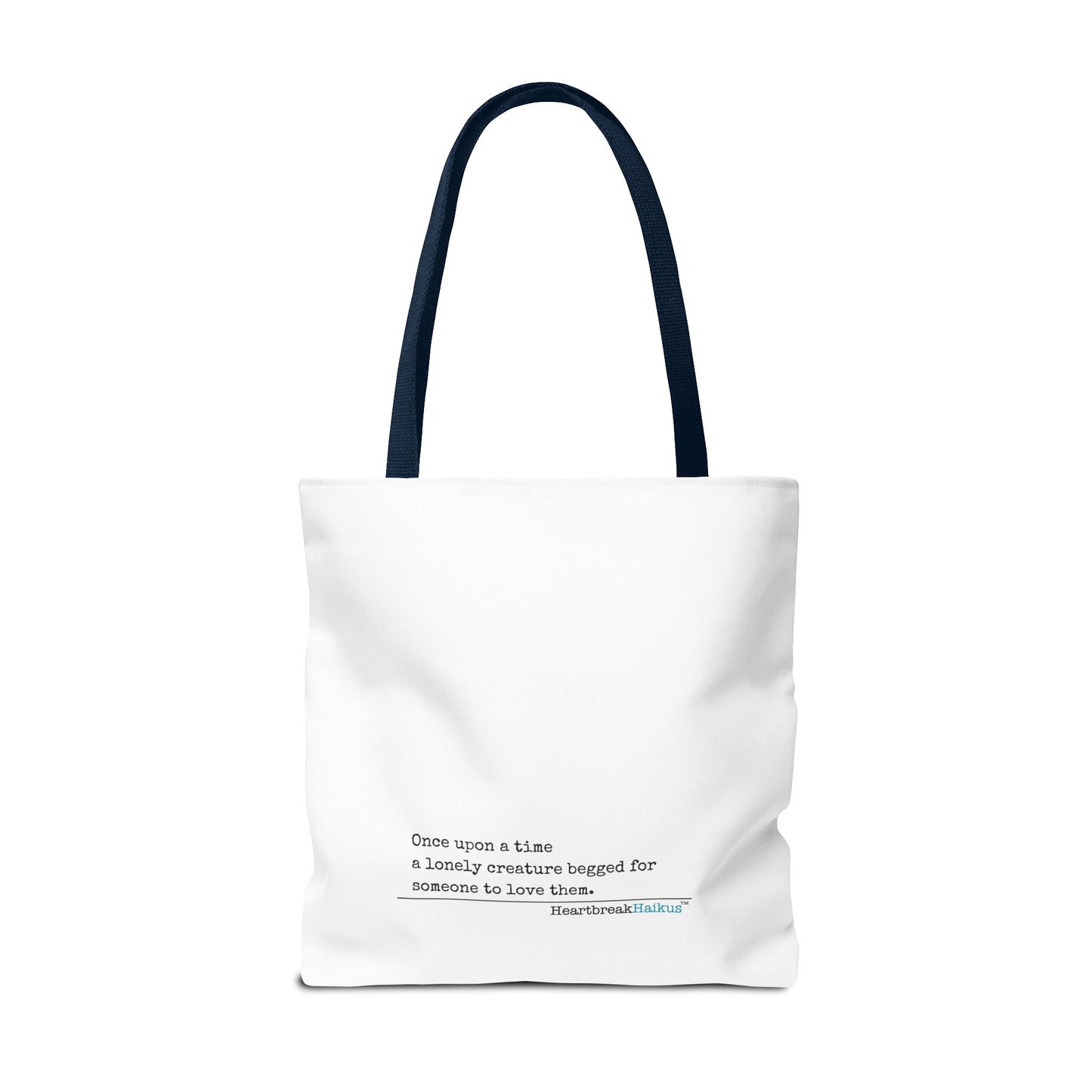 A Lonely Creature Begged Frankenstein Haiku - Tote Bag (Dual-sided print in Snow White)