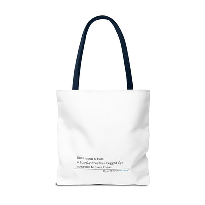 A Lonely Creature Begged Frankenstein Haiku - Tote Bag (Dual-sided print in Snow White)