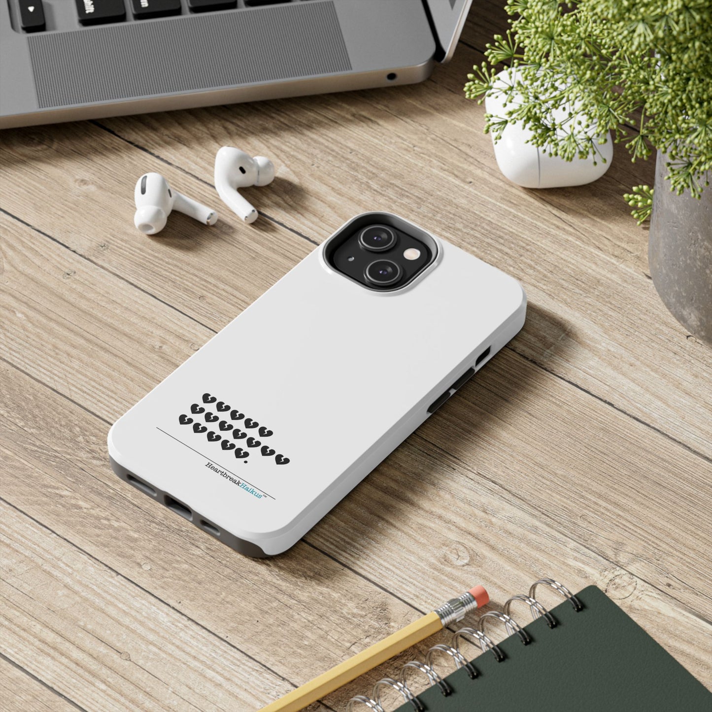 Hieroglyph Heartbreak Haiku Tough Phone Cases (white)