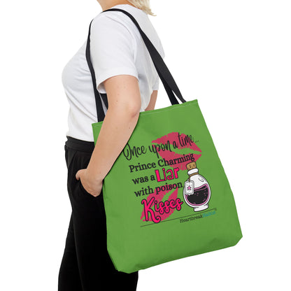 Prince Charming's Poison Kisses Haiku - Tote Bag (Dual-sided print in Wicked Green)