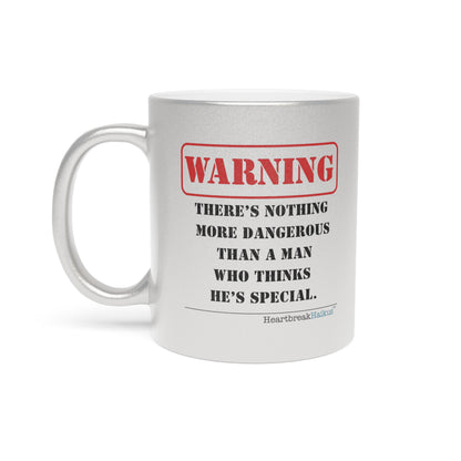 Warning: Dangerous Special Man Haiku - Silver/Gold Coffee Mug