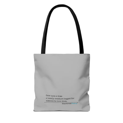 A Lonely Creature Begged Frankenstein Haiku - Tote Bag (Dual-sided print in light grey)