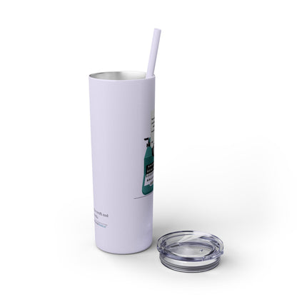 Heal Yourself with Words Haiku - (Typewriter design) Skinny Venti Tumbler with Eco-Friendly, Reusable, Matching Straw, 20oz