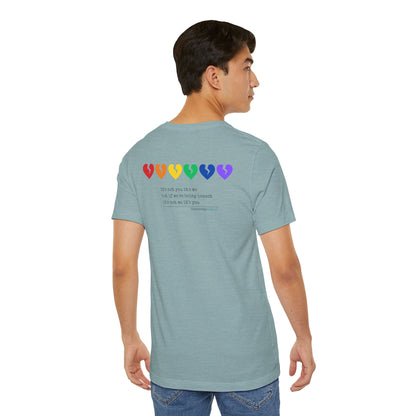 It's Not Me/You Haiku - Unisex Jersey T-Shirt  (Rainbow Hearts Collection)