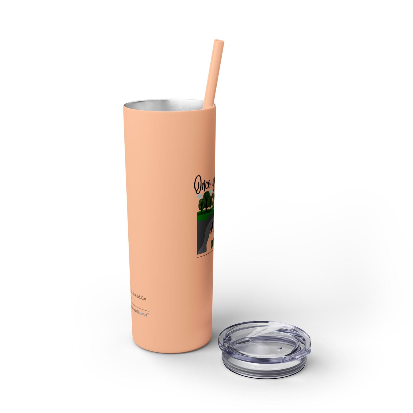 Jack and Jill Divorced Haiku - Skinny Venti Tumbler with Eco-Friendly, Reusable, Matching Straw, 20oz