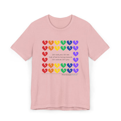 It's Not Me/You Haiku - Unisex Jersey T-Shirt  (Rainbow Hearts Collection)