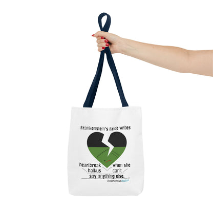 Frankenstein's Bride Writes Heartbreak Haikus - Tote Bag (Dual-sided print in Snow White)