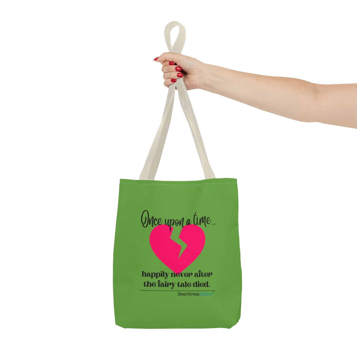 The Fairy Tale Died Haiku - Tote Bag (Dual-sided print in Wicked Green)