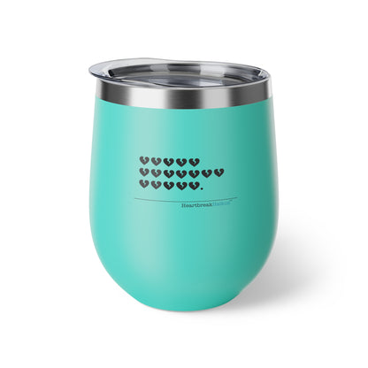 "hieroglyph heartbreak haiku." Copper Vacuum Insulated Cup or Wine Tumbler , 12oz