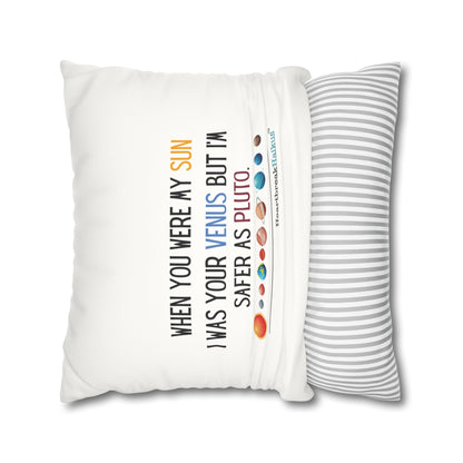 Safer as Pluto Haiku - Faux Suede Square Pillowcase