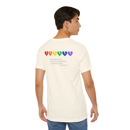 It's Not Me/You Haiku - Unisex Jersey T-Shirt  (Rainbow Hearts Collection)