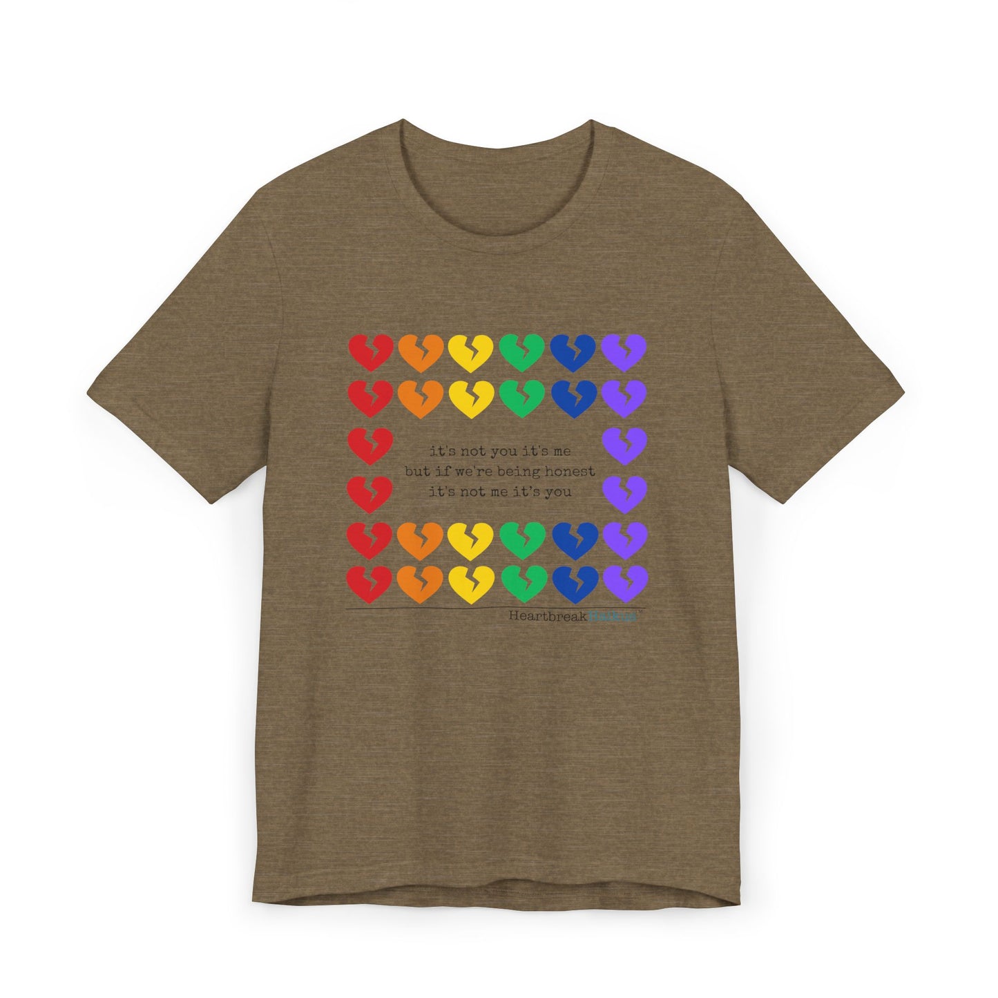 It's Not Me/You Haiku - Unisex Jersey T-Shirt  (Rainbow Hearts Collection)