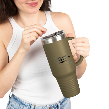 Hieroglyph Heartbreak Haiku - Insulated Travel Mug, 40oz