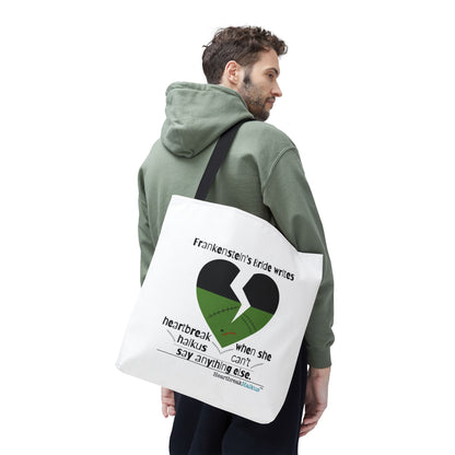 Frankenstein's Bride Writes Heartbreak Haikus - Tote Bag (Dual-sided print in Snow White)