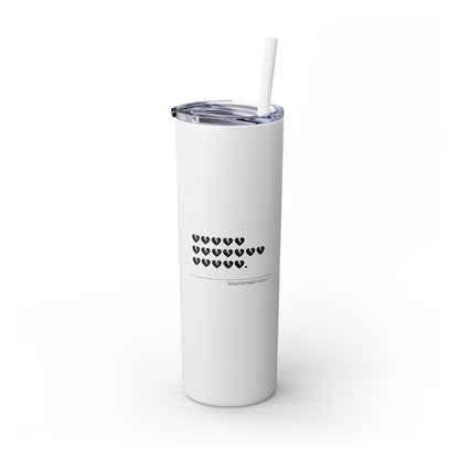 Hieroglyph Heartbreak Haiku - Skinny Tumbler with Eco-Friendly, Reusable, Matching Straw, 20oz
