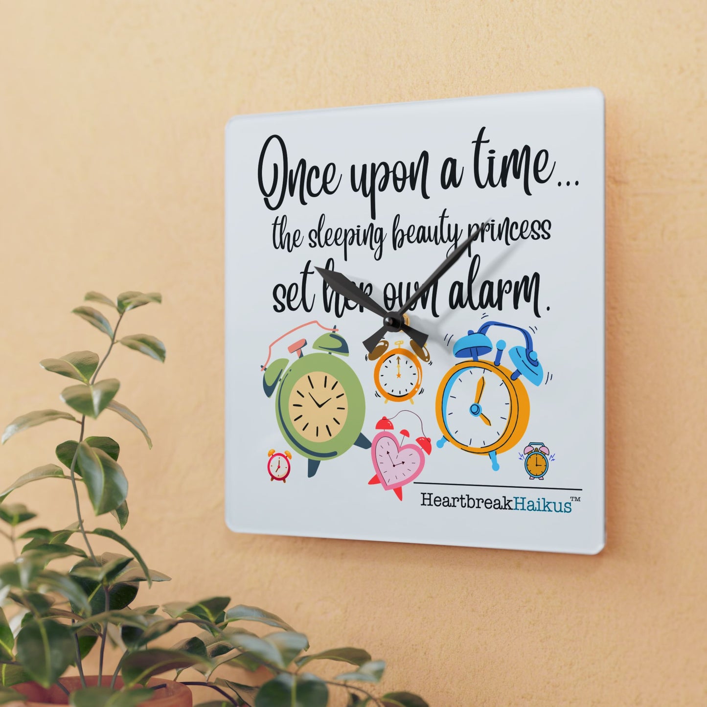 Sleeping Beauty's Alarm - Acrylic Wall Clock