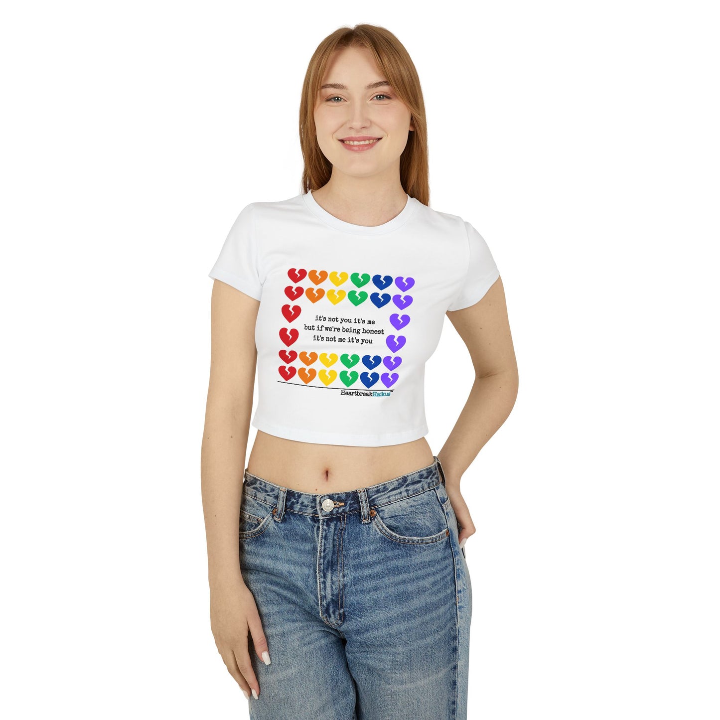 It's Not Me/You Haiku - Baby Tee (Rainbow Hearts Collection)