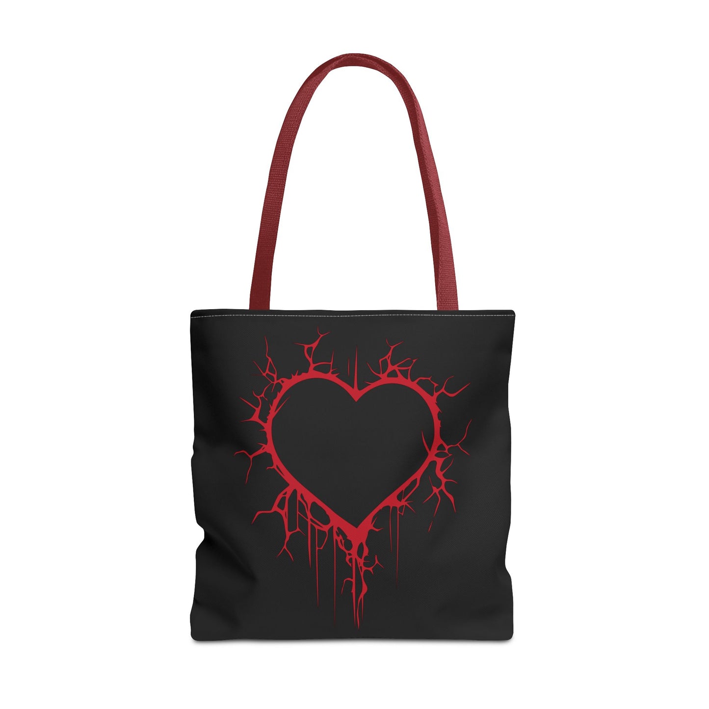 Cracked Heart Tote Bag (in Crimson) - (The Only Hearts Collection)