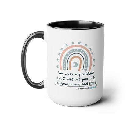 You Were My Sunshine Haiku - Two-Tone, Coffee Mug, 15oz - Dual-Sided Printing (Summer 2025 collection)