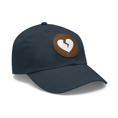 Solo Heart (White Heart) - Leather Patch, Casual Hat (Only Hearts Collection)