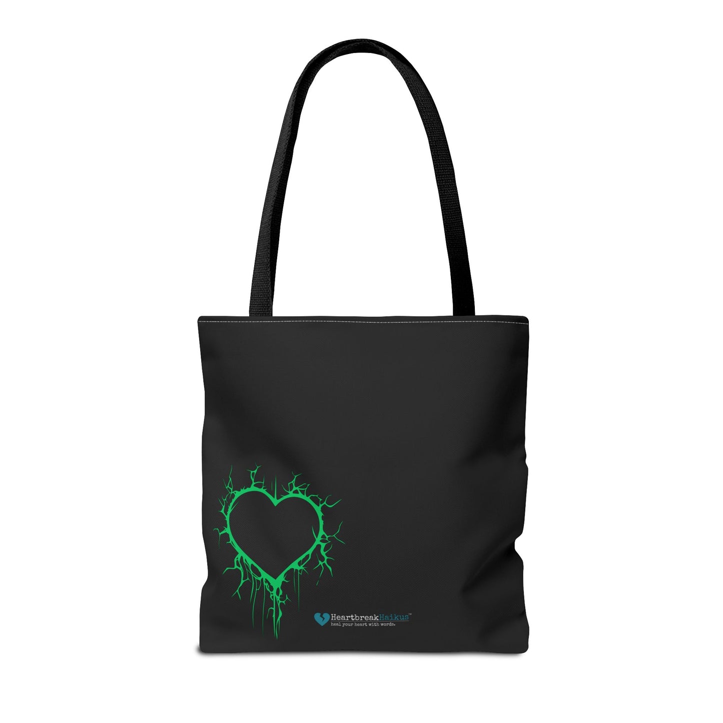 Lightning-Cracked Heart Tote Bag (in Electric Wicked Green) - (The Only Hearts Collection)
