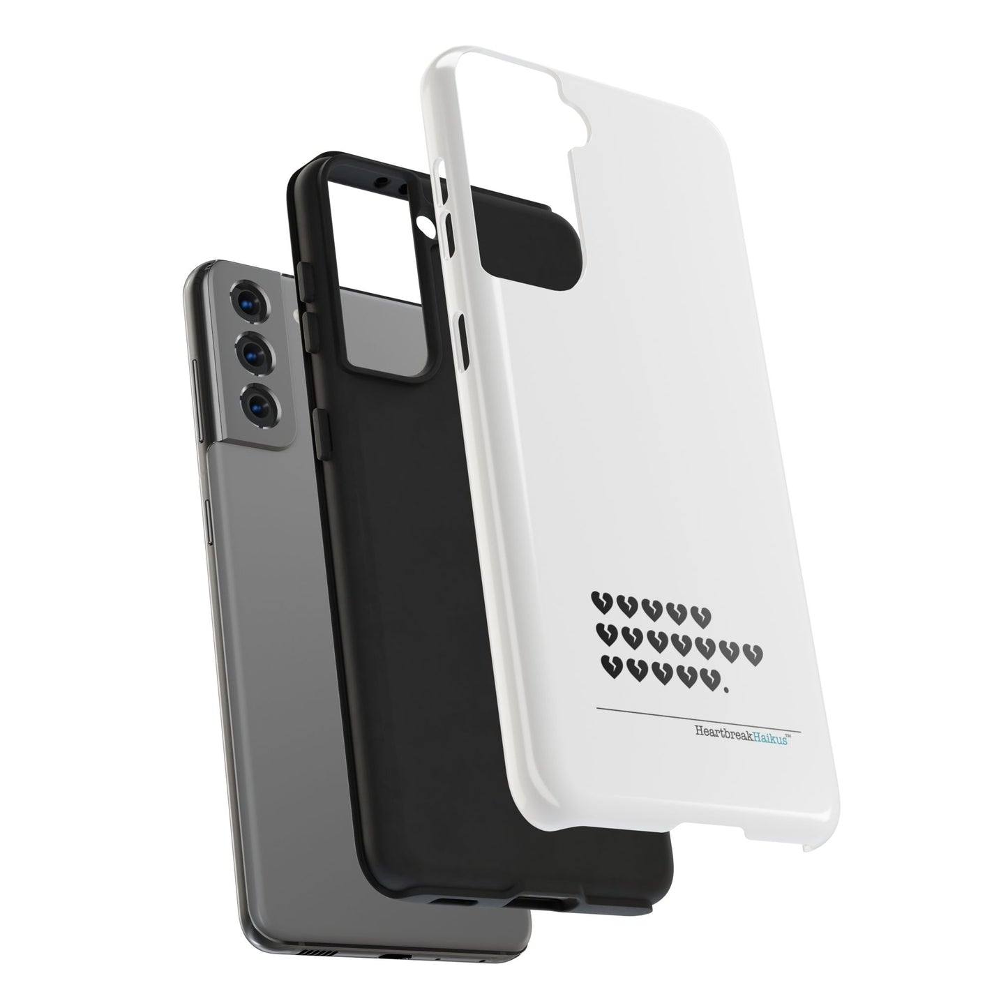 Hieroglyph Heartbreak Haiku Tough Phone Cases (white)