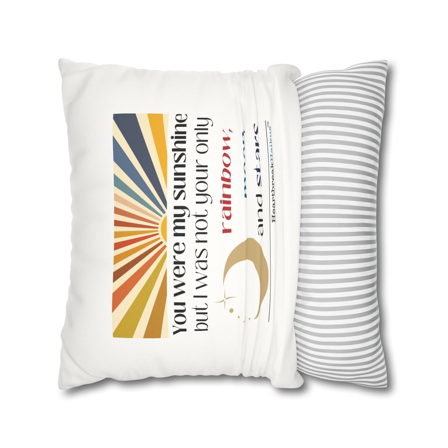 You Were My Sunshine Haiku - Faux Suede Square Pillowcase