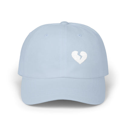 Solo Broken Heart (in White) - Classic Adjustable Cap (Only Hearts Collection)