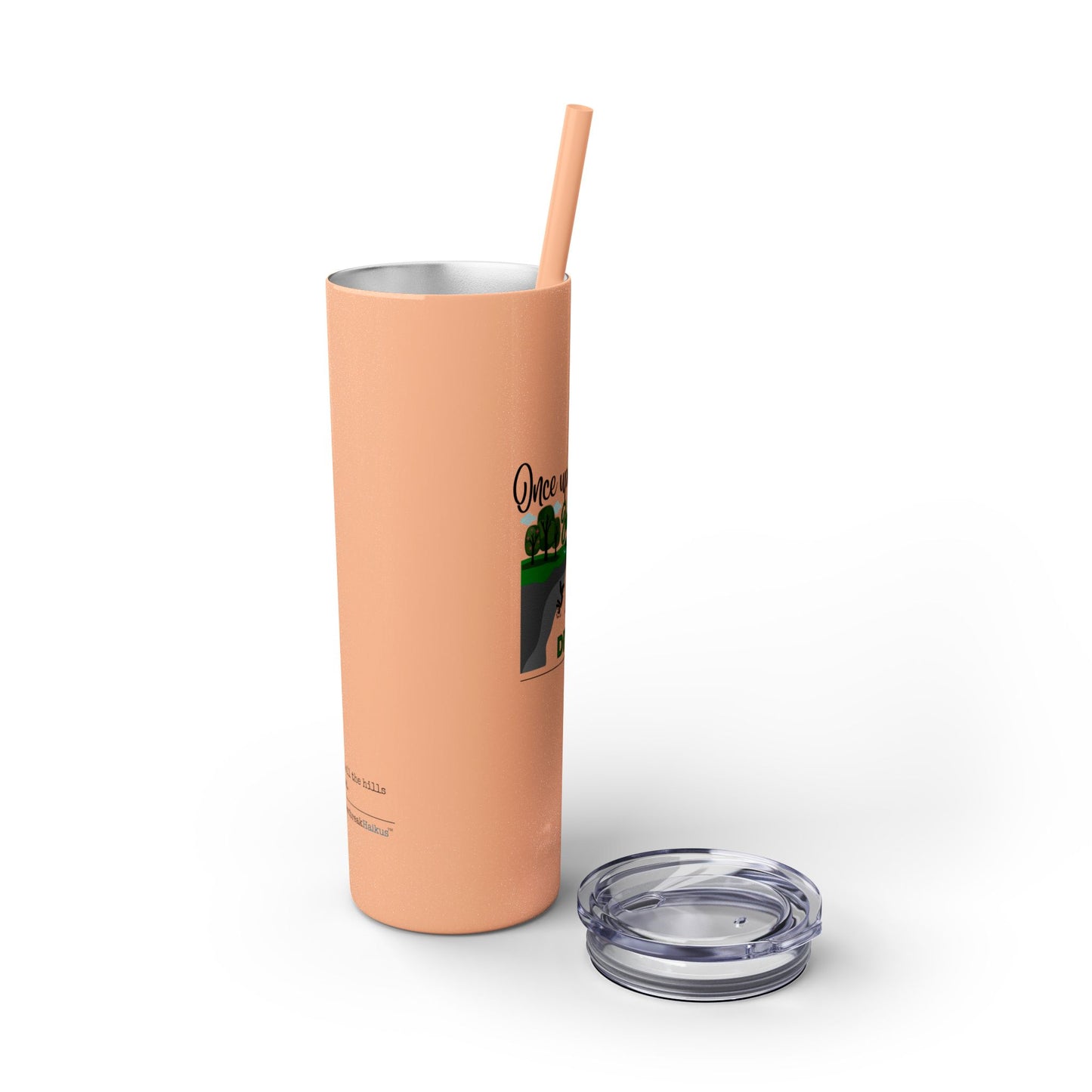 Jack and Jill Divorced Haiku - Skinny Venti Tumbler with Eco-Friendly, Reusable, Matching Straw, 20oz