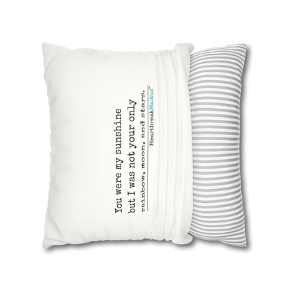 You Were My Sunshine Haiku - Faux Suede Square Pillowcase