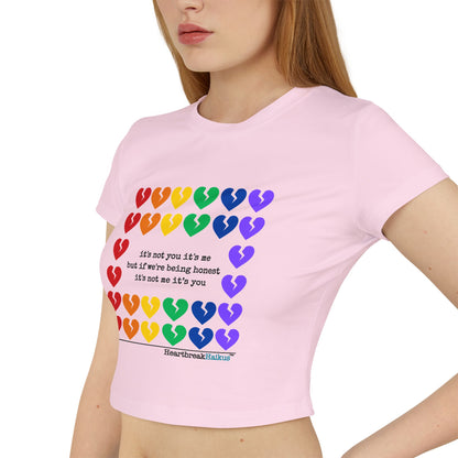 It's Not Me/You Haiku - Baby Tee (Rainbow Hearts Collection)