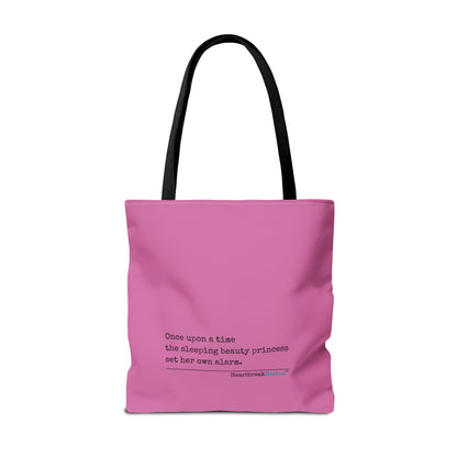 Sleeping Beauty's Alarm - Tote Bag (Dual-sided print) in Candy Pink