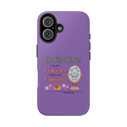 Harbinger of Happiness Tough Phone Cases (purple) available for iPhone 11-16 or Samsung Galaxy S21-S24