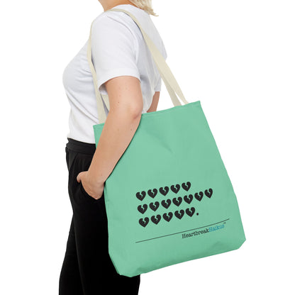"Hieroglyph Heartbreak Haiku" Tote Bag (in Spearmint)