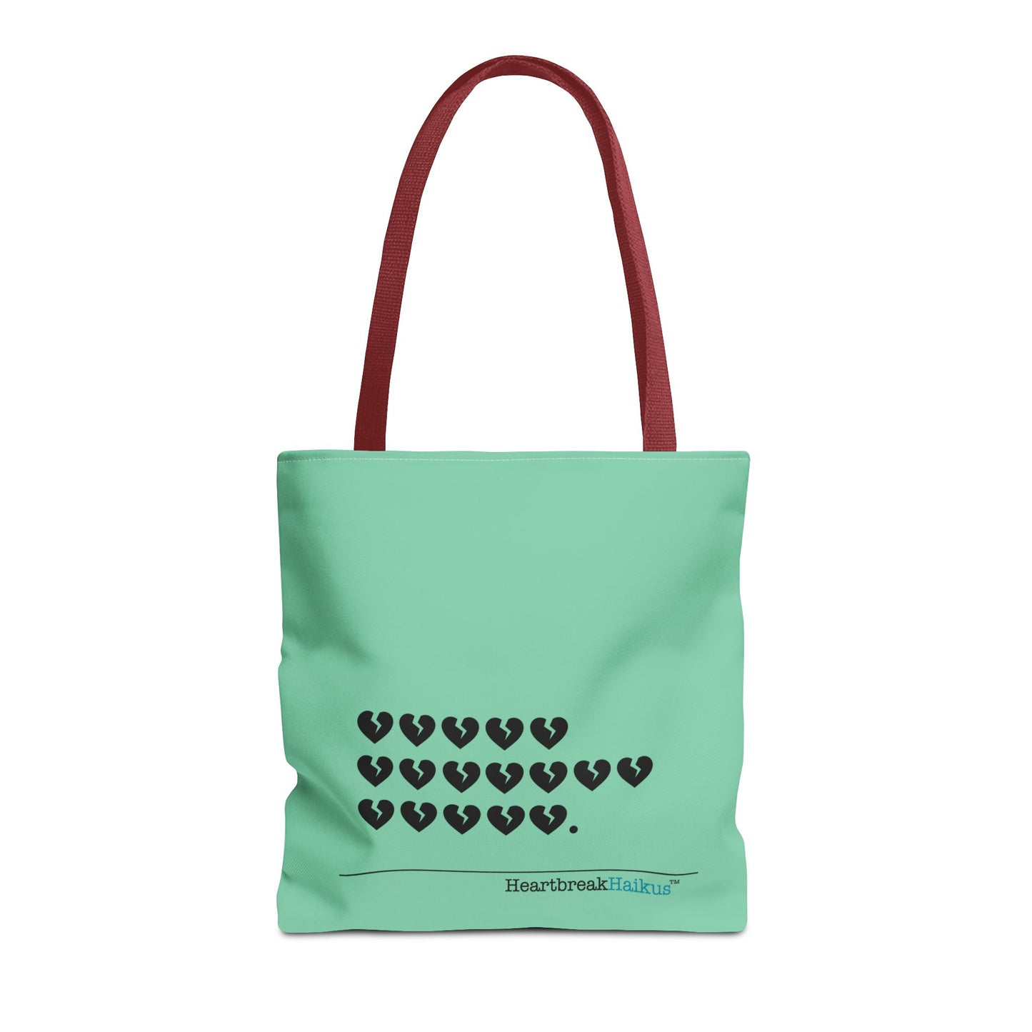 "Hieroglyph Heartbreak Haiku" Tote Bag (in Spearmint)