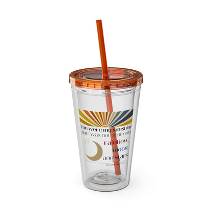 You Were My Sunshine Haiku. Sunsplash Tumbler with Straw, 16oz.