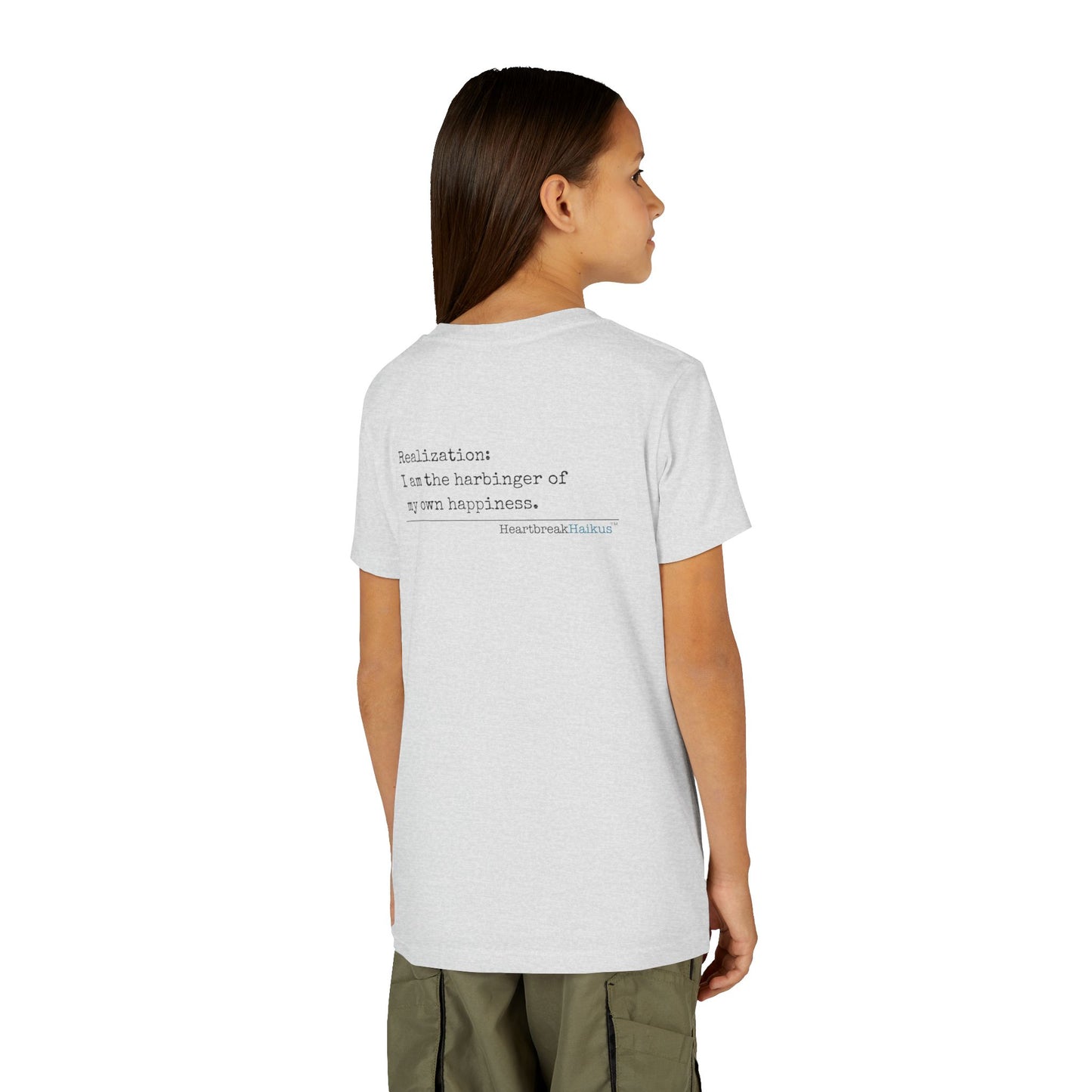 Harbinger of Happiness Haiku - Youth Medium-Weight Happiness Tee