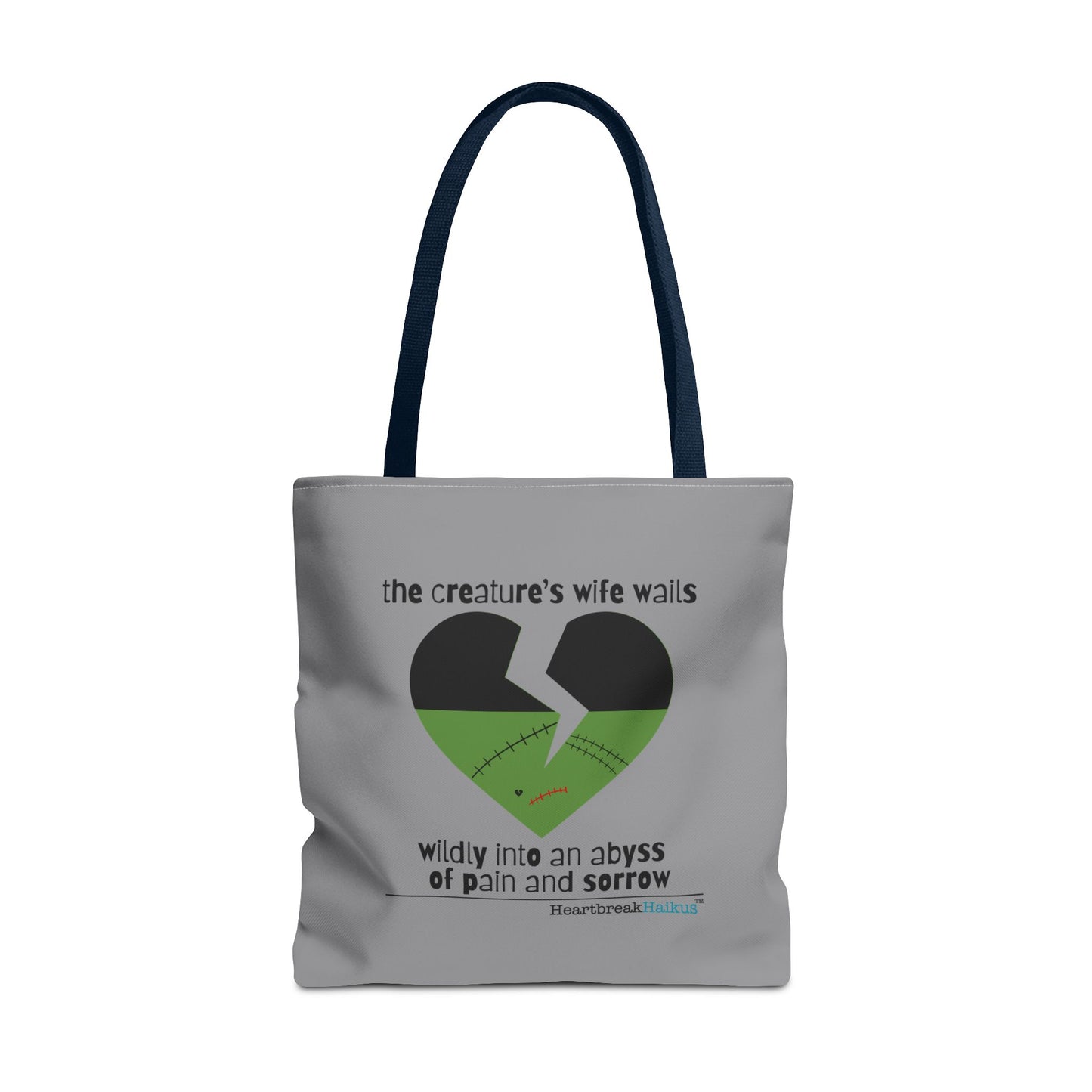 The Creature's Wife Wails Frankenstein Haiku - Tote Bag (Stone Grey)