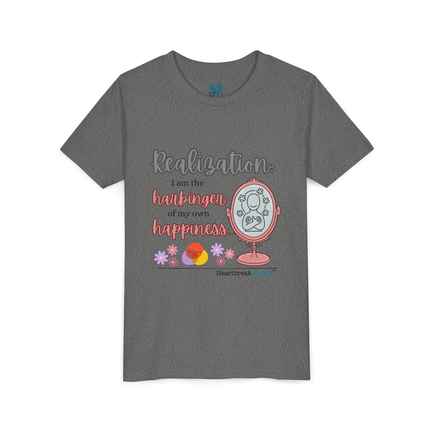 Harbinger of Happiness Haiku - Youth Medium-Weight Happiness Tee