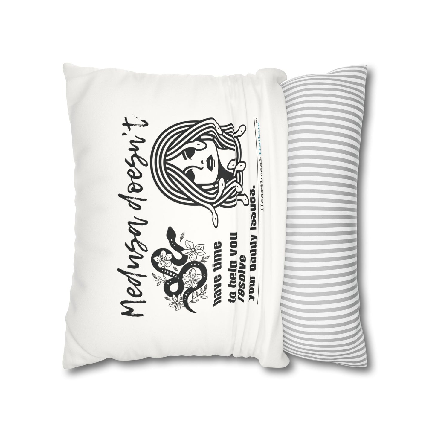 Medusa and Your Daddy Haiku - Faux Suede Square Pillowcase