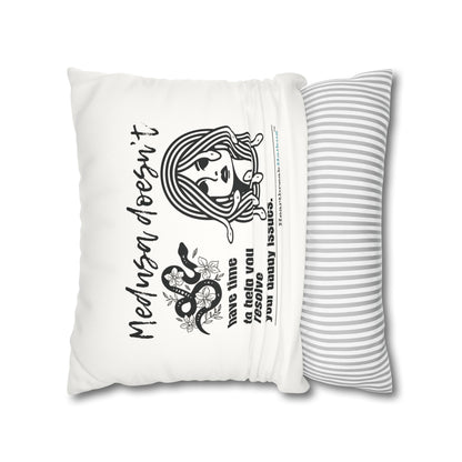 Medusa and Your Daddy Haiku - Faux Suede Square Pillowcase