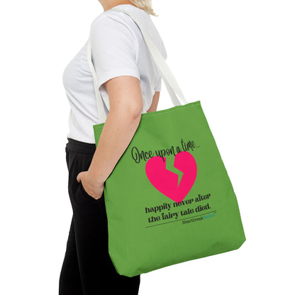 The Fairy Tale Died Haiku - Tote Bag (Dual-sided print in Wicked Green)