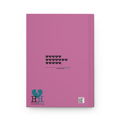 Hieroglyph Heartbreak Haiku - Hardcover Journal Design in Candy Pink